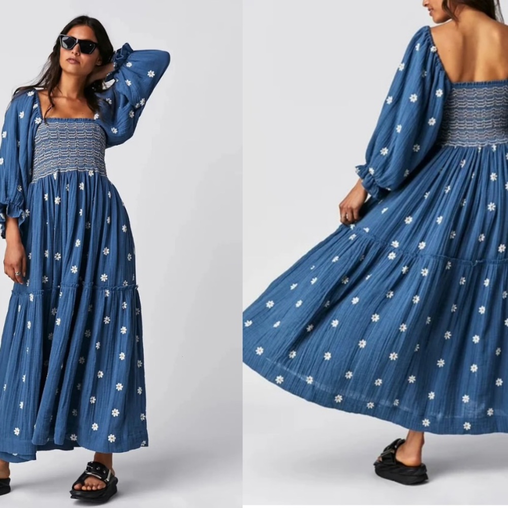 Free People | Dahlia Embroidered Maxi Dress | XS - Picture 16 of 16